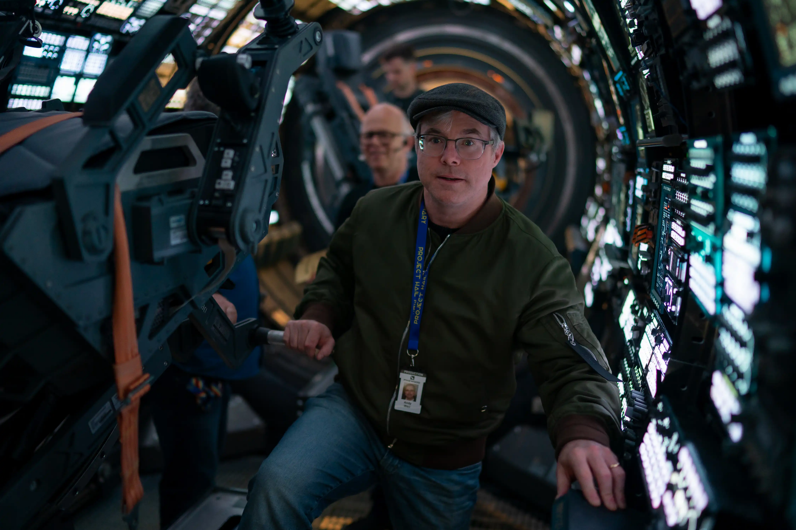 Project Hail Mary author Andy Weir on the set of PROJECT HAIL MARY, from Amazon MGM Studios. Photo credit: Jonathan Olley